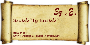 Szakály Enikő névjegykártya